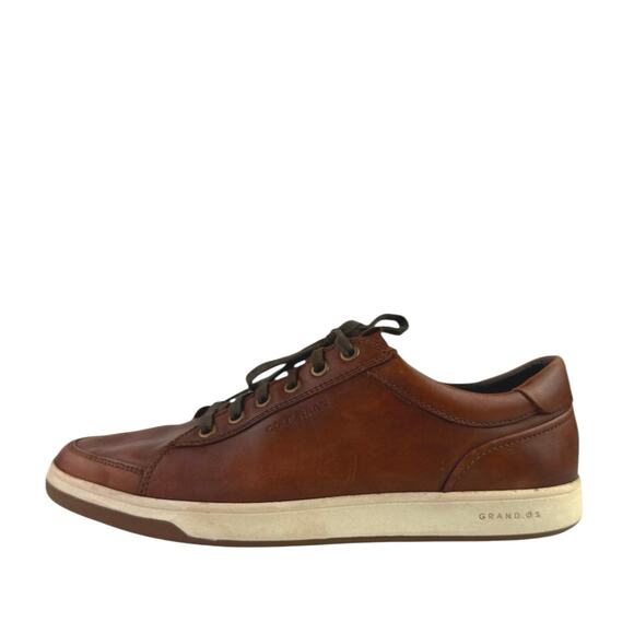 Cole Haan Grandpro Spectator Mens Brown Leather Low Top Lace Up Sneakers Shoes 8 - Picture 1 of 9